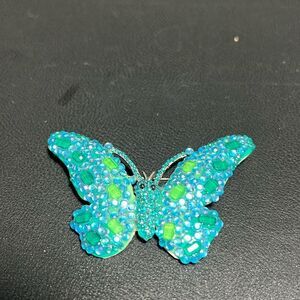Lovely Blue Butterfly Brooch with Lots of bling. WA233